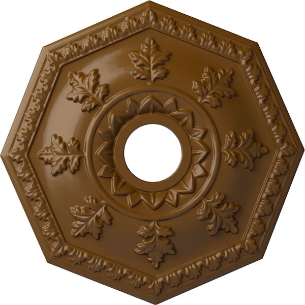 Ekena Millwork Nottingham Ceiling Medallion (Fits Canopies up to 4 5/8"), 18"OD x 3 1/2"ID x 1 1/2"P, Smokey Topaz CM18NTSTF - main